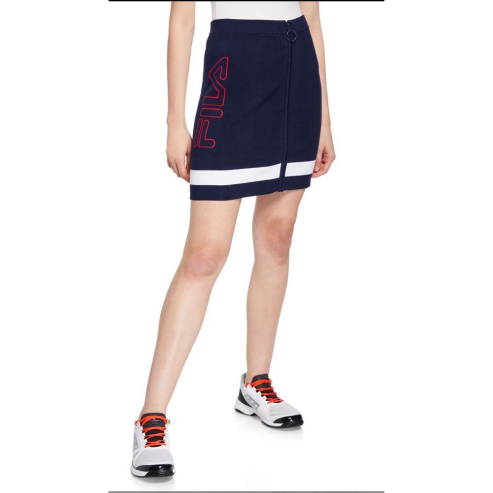 Fila Katia Logo Zip-Front Pencil Skirt